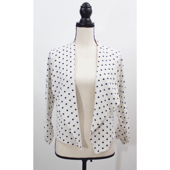 iris Jackets & Blazers - Iris Black and White Polka Dot Jacket Size L iris Jackets & Blazers - Iris Black and White Polka Dot Jacket Size L